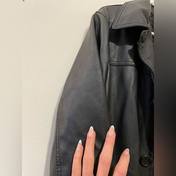 Emporio & Co Italian Button Down Leather Jacket - Picture 6 of 16